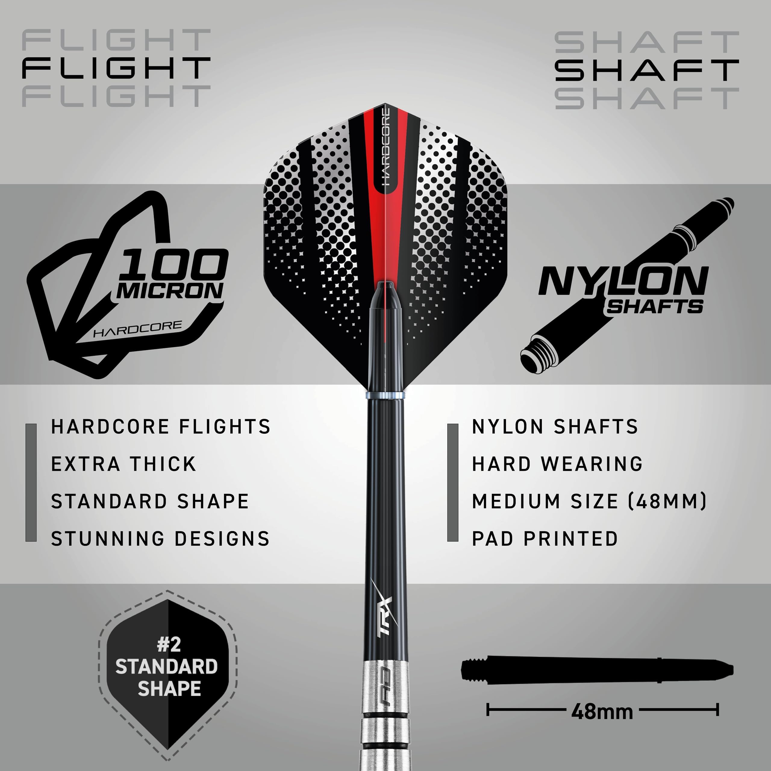 Red Dragon Sidewinder 25G Flightmaster - Tungsten Steel Darts Set With Flights And Shafts
