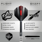 Red Dragon Sidewinder: 30G Flightmaster - 80% Tungsten Steel Darts With Flights And Stems