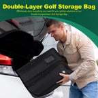 Himal Himal2 Layer Golf Trunk Organizer, Collapsible & Foldable Golf Travel Storage,Waterproof Car Golf Bag With Independent Ven
