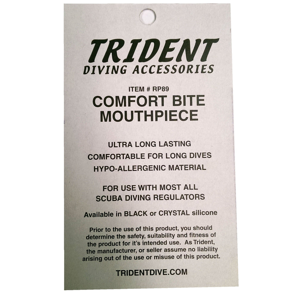 Trident Comfort Bite Mouth Piece With Roof Of Mouth Bridge And Rolled Edges (Black)