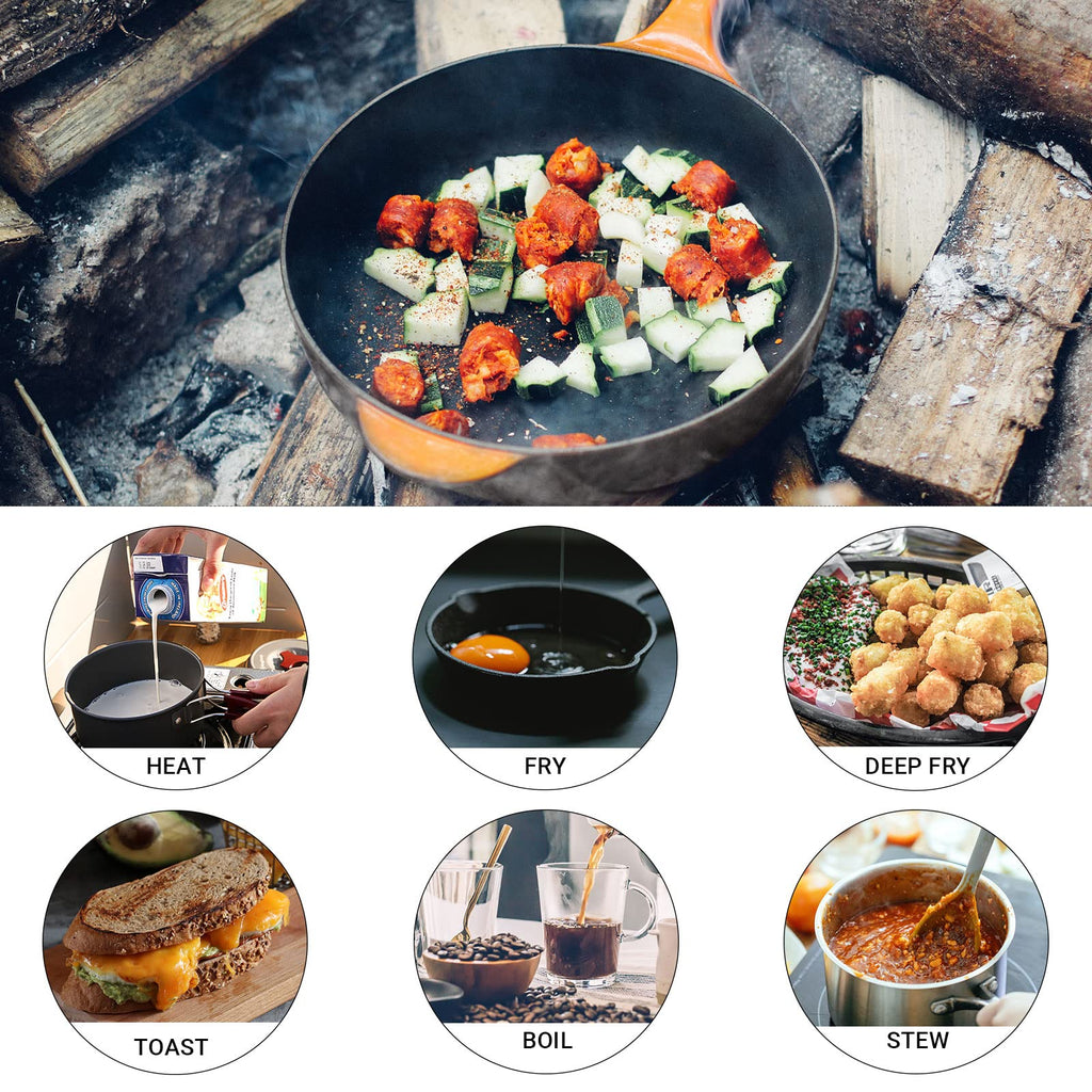 Bulin Camping Cookware Mess Kit, Nonstick Backpacking Cooking Set, Outdoor Cook Gear For Family Hiking, Picnic Lightweight Cookw
