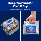 Cooler Shock Reusable Ice Packs For Cooler, 8.5X7.5 - Long Lasting Cold Freezer Packs For Coolers And Lunch Boxes - Cooler Ice P