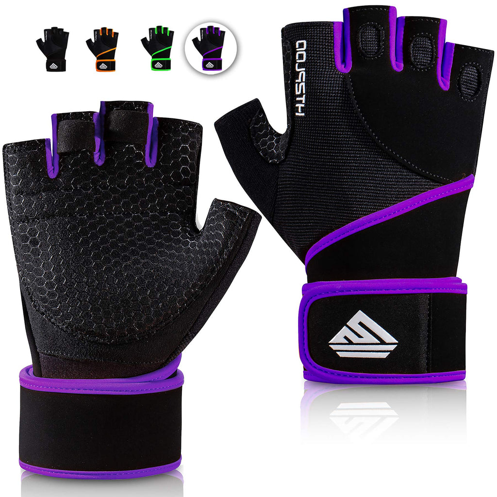 Htzploo Workout Gloves Gym Gloves Weight Lifting Gloves For Women With Full Palm Pad,Strong Wrist Wraps Support,Enhanced Grip,Fo
