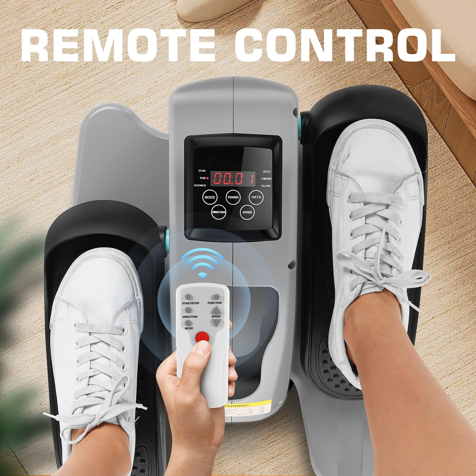 Ancheer Under Desk Elliptical Machine, Electric Seated Pedal Exerciser, Mini Elliptical Machines For Seniors, Lcd Display Monito