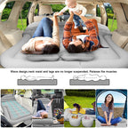 Iswees Car Bed Suv Air Mattress, Car Air Mattress With Home Power Adapter, Electric Pump, 2 Inflatable Pillows And 2 Footrests F