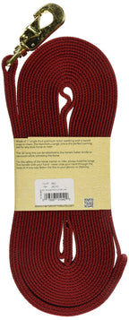 Hamilton Single Thick Nylon Horse Longe Line With Swivel Snap, 1-Inch/26-Feet, Red