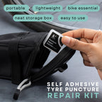 Velochampion Lightweight Bike Puncture Repair Glueless Self-Adhesive Patches Kit (10 Pack)