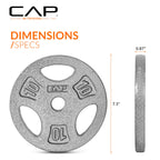 Cap Barbell Standard 1-Inch Grip Weight Plates 10 Lbs Gray, Pack (X2) (Rwpis-010A)