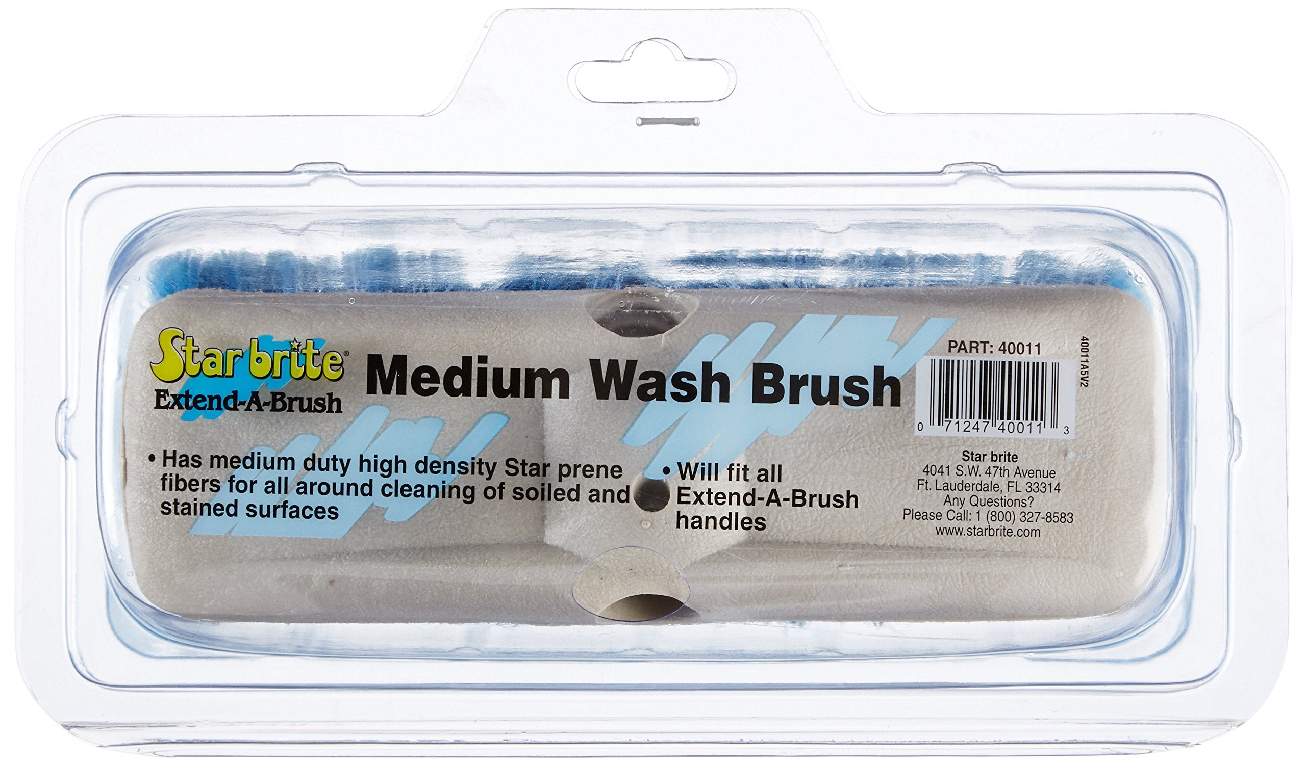 Star Brite Medium Wash Brush (Blue), 8-Inch