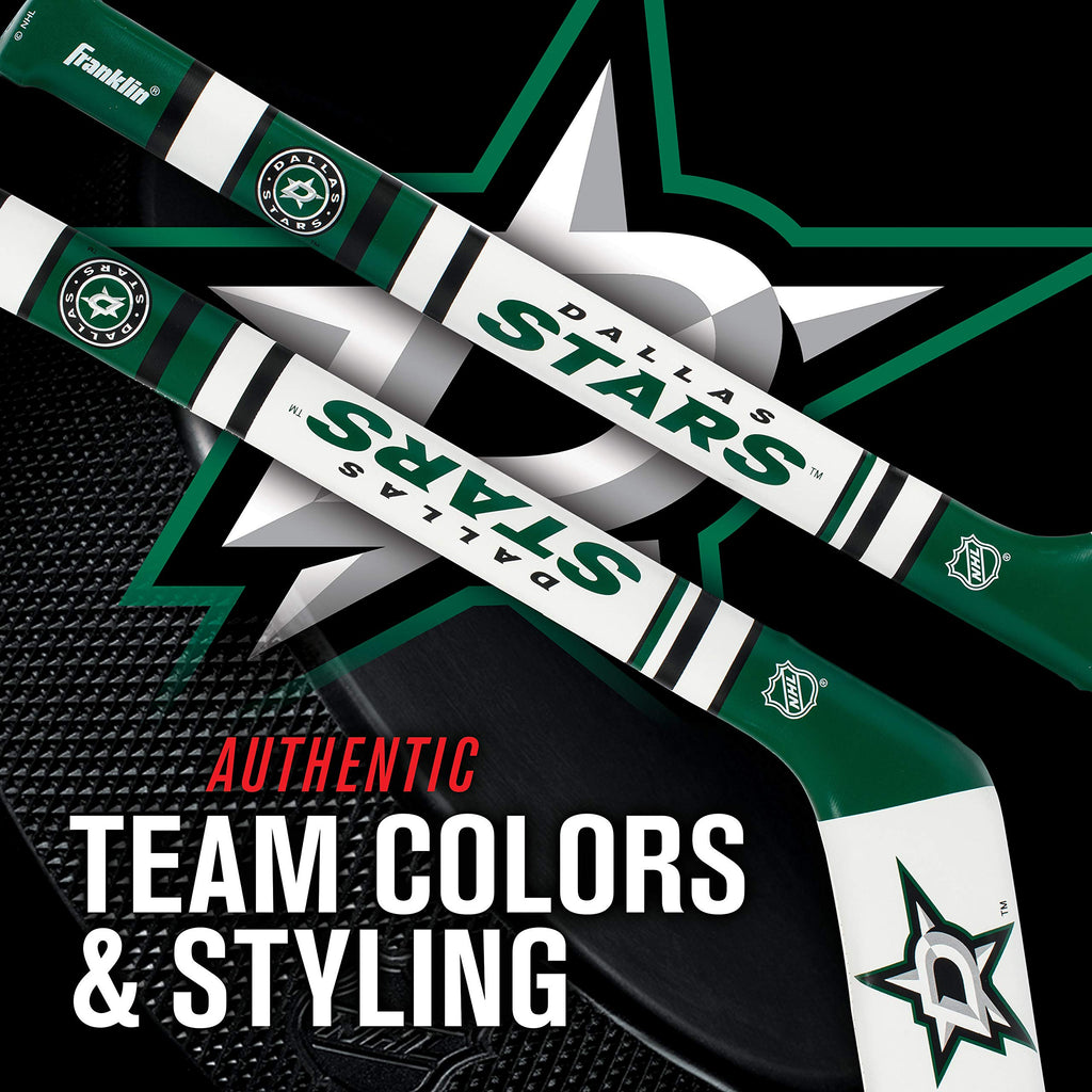 Franklin Sports Dallas Stars Nhl Mini Soft Hockey Stick Set - Nhl Team Soft Foam Mini Hockey Stick And Ball Set - Great Toy For