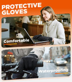 Benirap Winter Gloves for Men Women, Warm Touchscreen Winter Gloves Windproof Non-Slip for Cold Weather Running Cycling Black