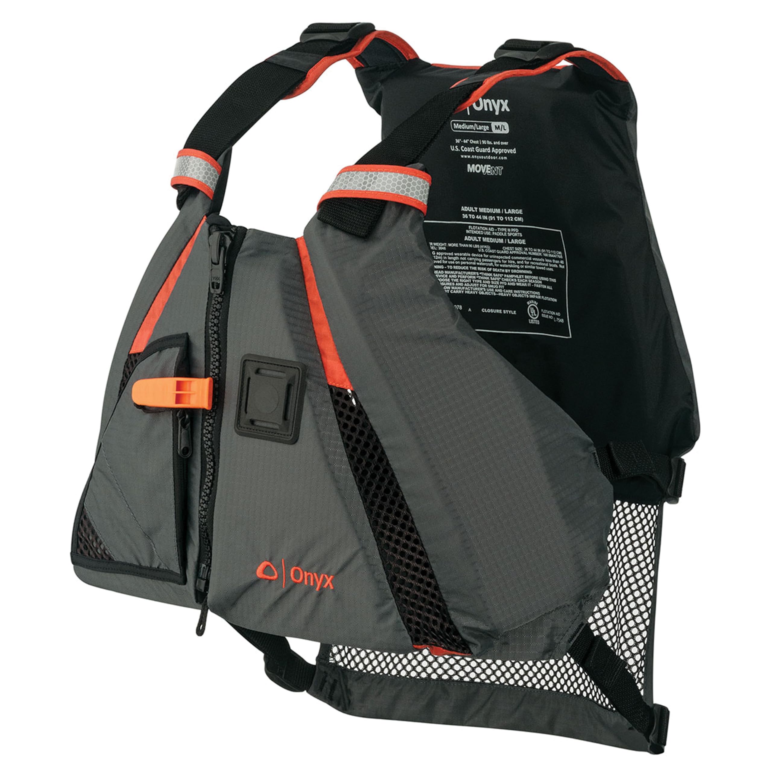 Onyx Movevent Dynamic Paddle Sports Life Vest, Orange, Xs/Sm