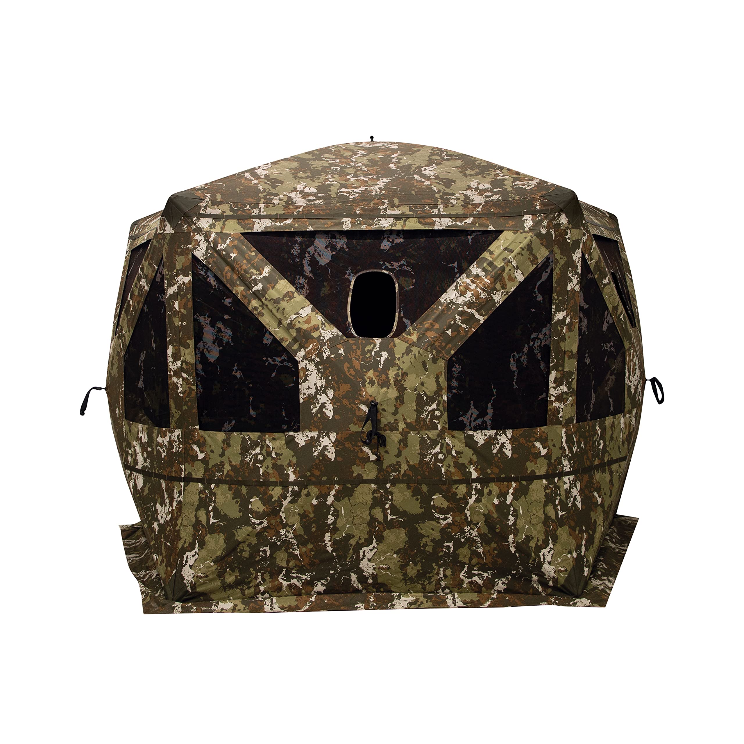 Barronett Blinds Pentagon Heavy-Duty, Portable Hunting Blind, 5-Sided Hub Blind, 600 Denier Fabric, Low Profile Windows, 4-Perso