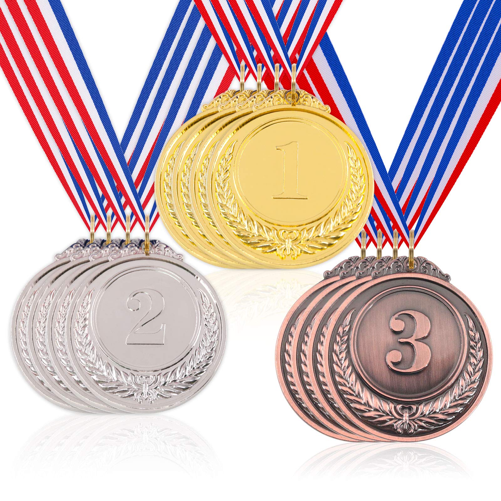 Hilitchi Gold Silver Bronze Award Medals With Ribbon Winner Awards Olympic Style For Kids School Sports Meeting Sports Events Or