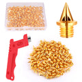Julmelon 120 Pcs 1/4Inch Stainless Steel Track And Cross Country Spikes Golf Shoe Spikes With Spike Wrench, Replacement Spikes F