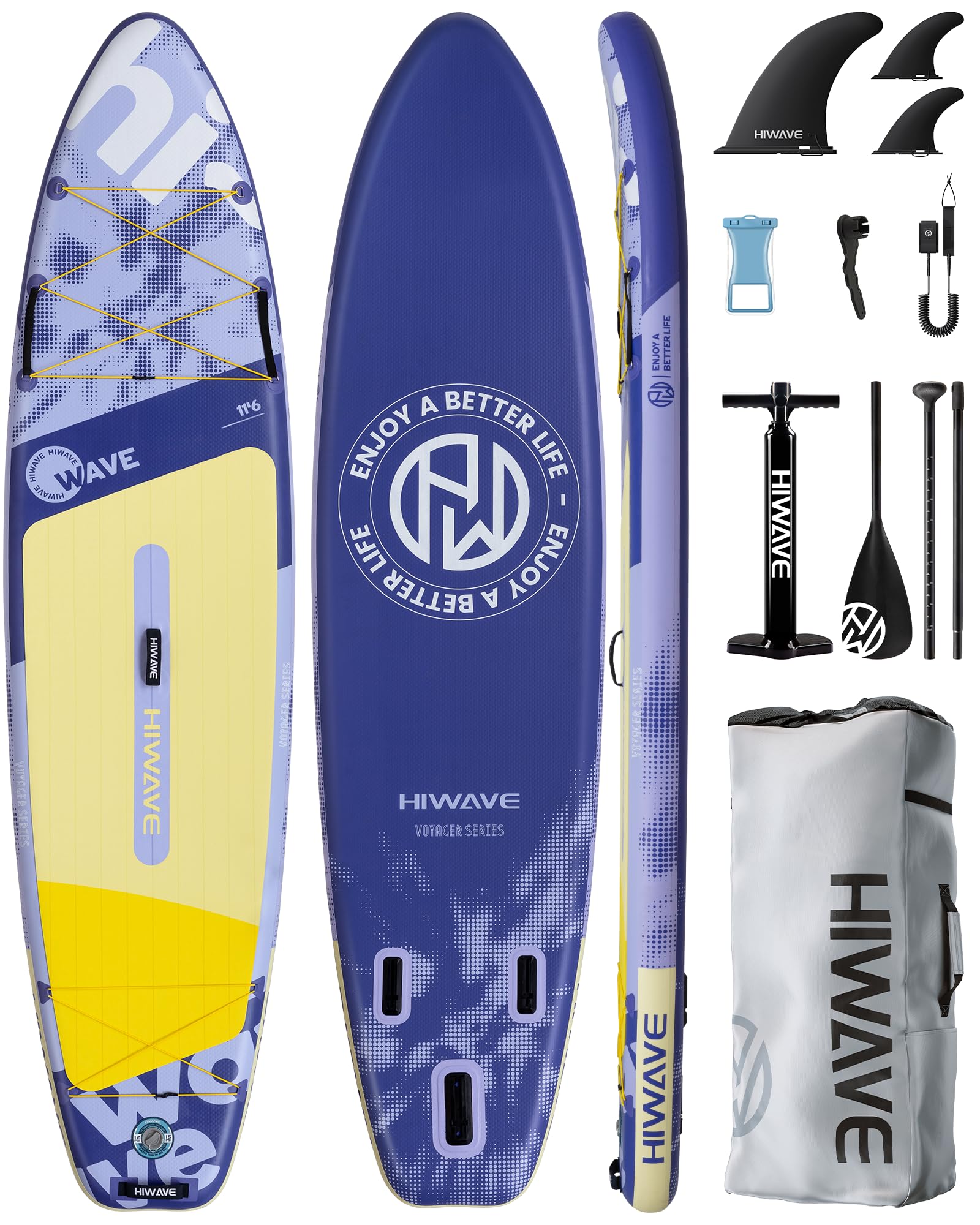 HIWAVE Stand Up Paddleboard for Lake,Ocean,Yoga Touring,Beginners,Intermediate,Family and Couples,Extra Wide 35   Stable All Aro
