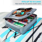Sup-Now Stand Up Paddle Board Cooler Water Resistant Paddleboard Accessory Deck Bag W/Mesh Top (Gray)