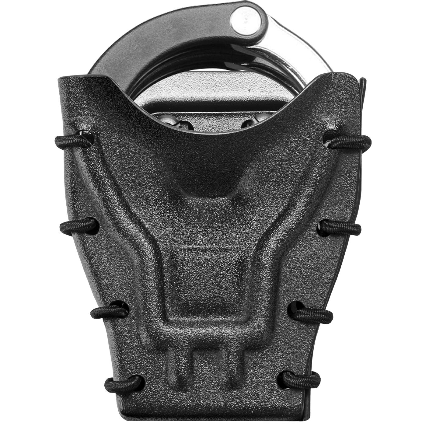 Kydex Handcuff Case with MOLLE Mount - Fits ASP, Hinged, Chain, and Rigid Folding Handcuffs - Tactical Gear Compatible - Black