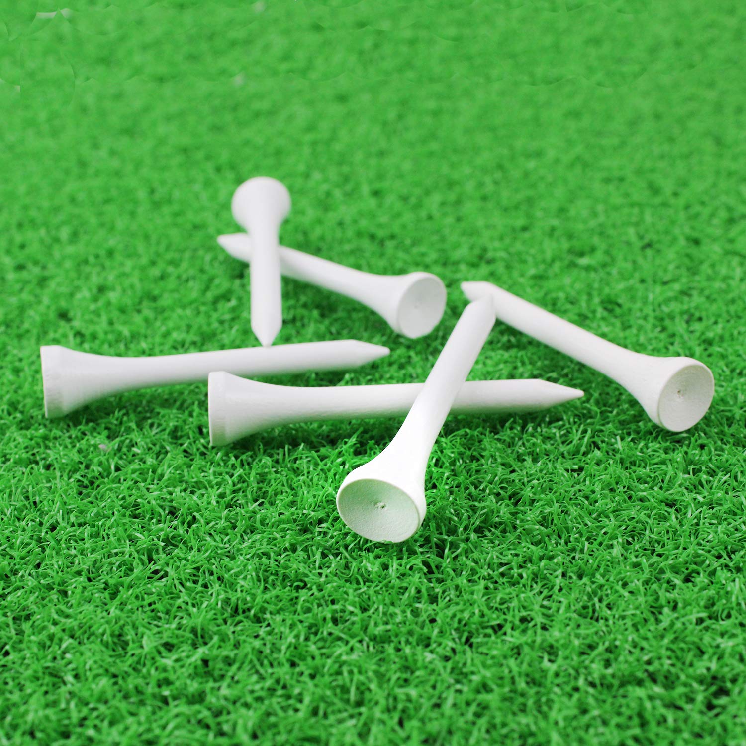 Crestgolf Wood Golf Tees 2-1/8 Inch Pack Of 100 (White)