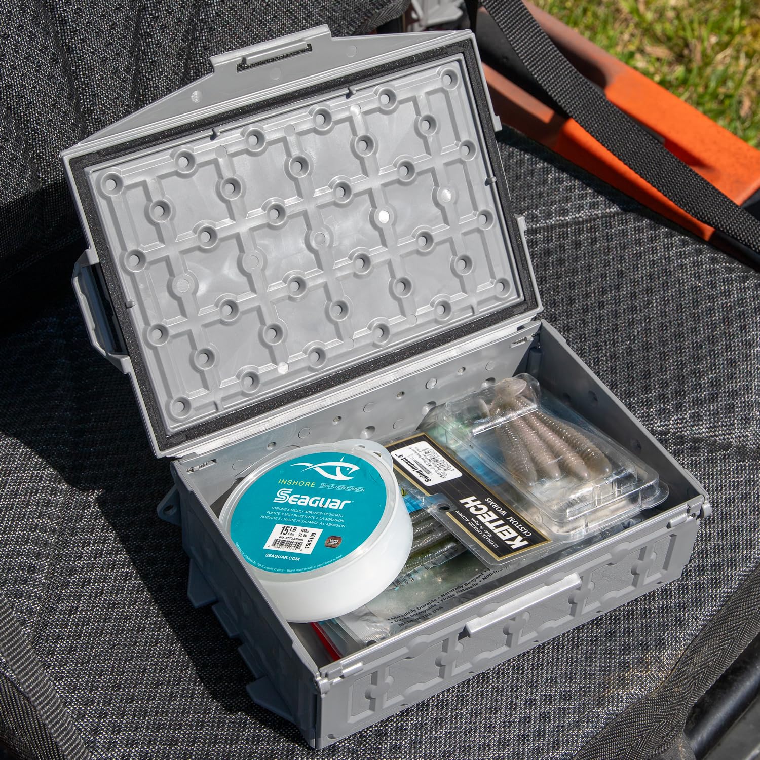 Yakattack Tracpak Stackable Storage Box - Battleship Grey | Kayak Fishing Gear Storage | Fits Geartrac & Mightymount | Kayak Acc