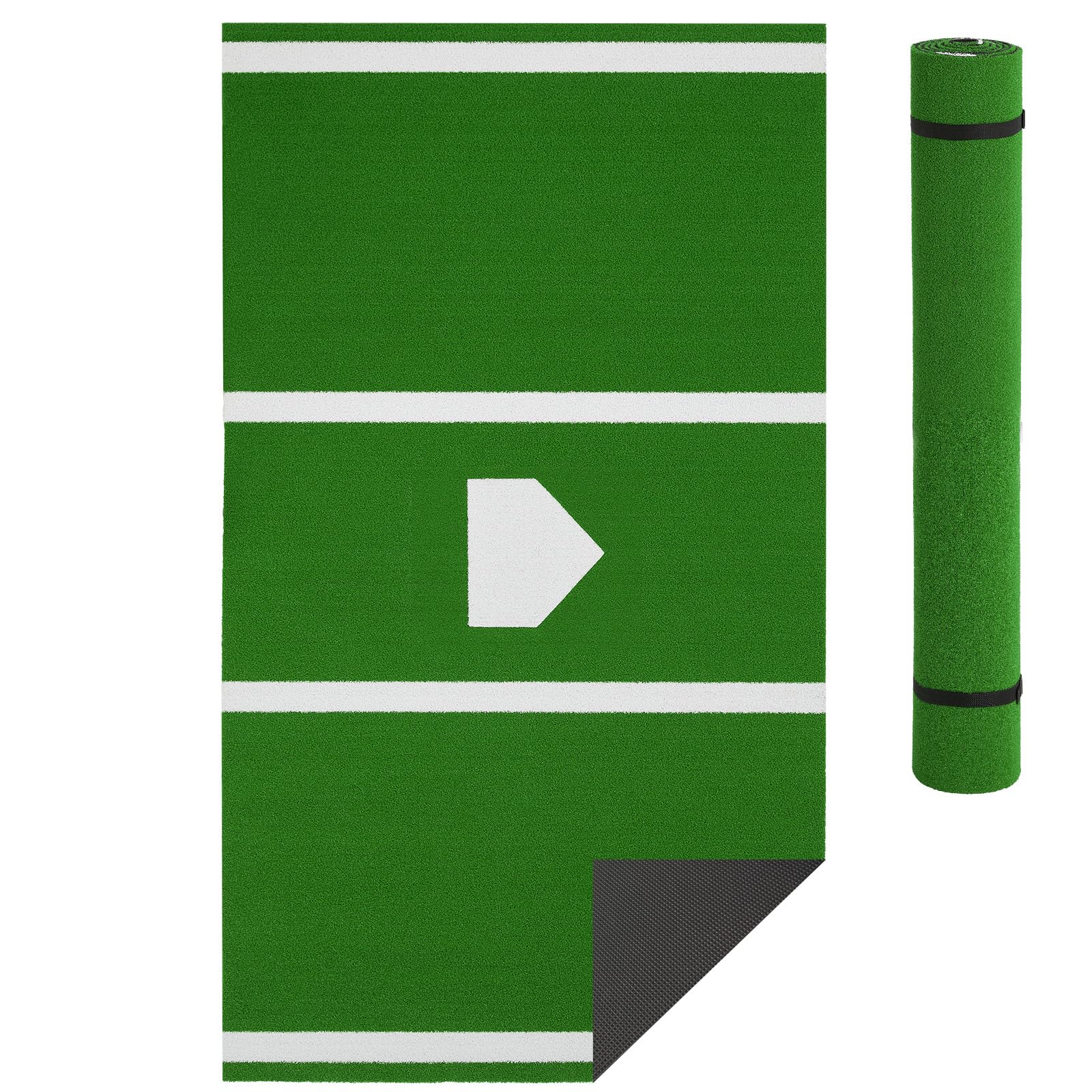Garvee 12 x 6 ft Baseball Hitting Mat,Softball Hitting Mat with Home Plate and Anti Fade Turf for Baseball Softball Training Pra