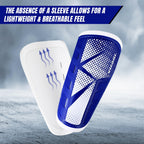 Vizari 'Vector' Slip-In Football Shin Pads For Adults - Blue - Size M