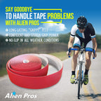 Alien Pros Bike Handlebar Tape Pu (Set Of 4) Red - Enhance Your Bike Grip With These Bicycle Handle Bar Tape - Wrap Your Bike Fo