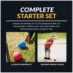 Hathaway Deluxe 6-Player Croquet Set Multi, 33.5''L X 9''W X 2.75''H