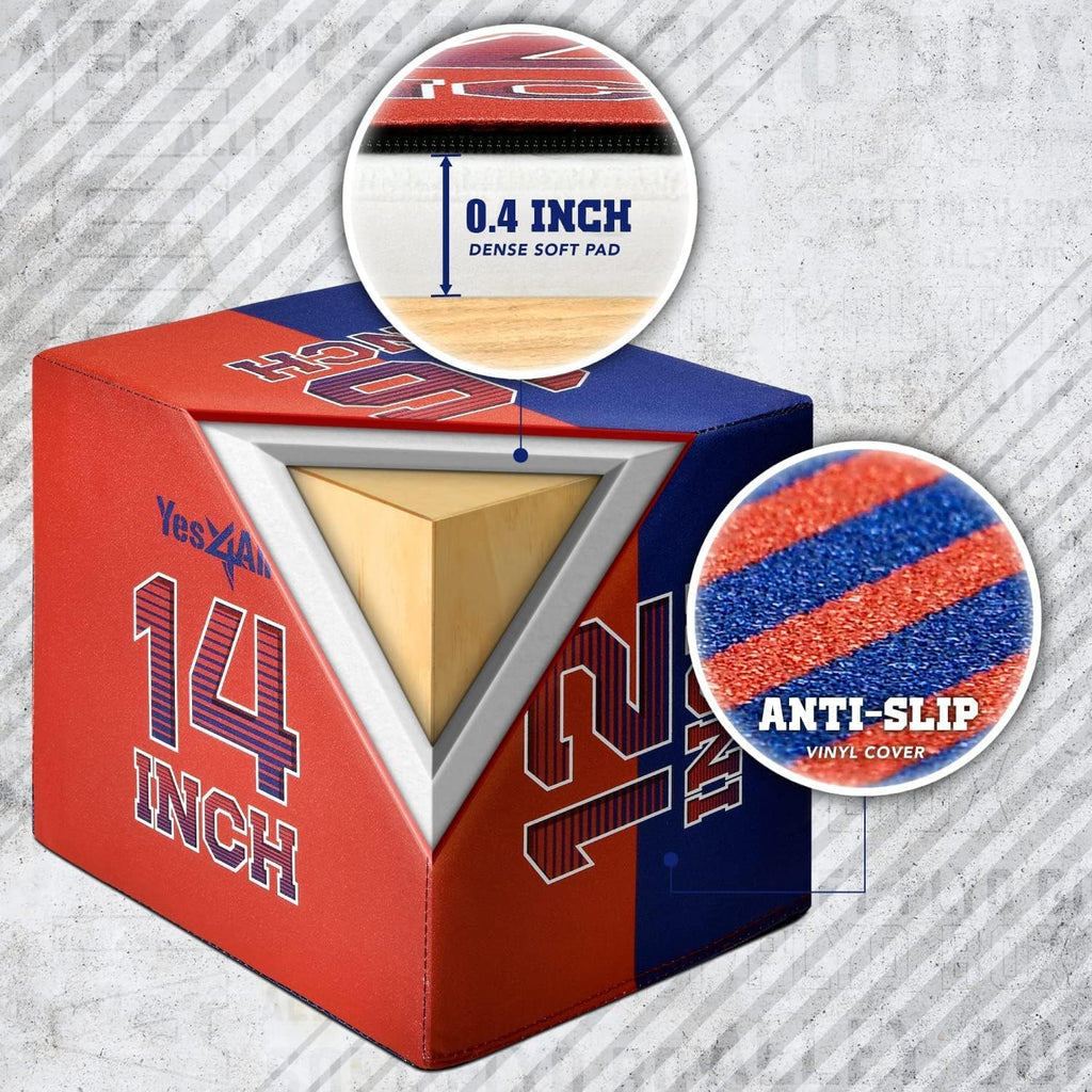 Yes4All 3 In 1 Soft Plyo Box Wooden Core, Foam Plyometric Box For Exercise, Plyometric Training, Available In 4 Sizes