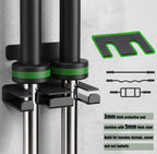 Vertical Barbell Rack Barbell Holder Wall Mount Barbell Storage Holder Olympic Bar Hanger For Home Commercial Garage Gym (Double