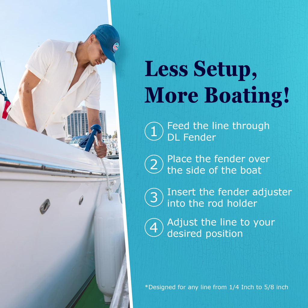 Dlfender Rod Holder Version For Boating Fenders - Multifunctional Fender Adjuster Holder Also Doubles As Boarding And Exiting Ha