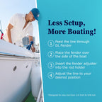 Dlfender Rod Holder Version For Boating Fenders - Multifunctional Fender Adjuster Holder Also Doubles As Boarding And Exiting Ha