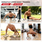 Mochantum Push Up Bar - Heavy-Duty Stainless Steel Pushup Stands with Non-Slip Base, 660LB Capacity, Portable Home Gym Equipment
