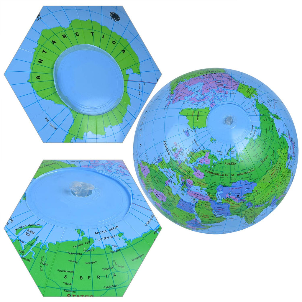 Coopay 10 Pack Inflatable Globe Pvc World Globe Inflatable Earth Beach Ball For Beach Playing Or Teaching