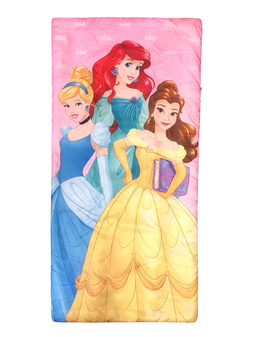 Jay Franco Disney Princess Trip Slumber Sack - Cozy & Warm Kids Lightweight Slumber Bag/Sleeping Bag - Featuring Ariel, Belle, A