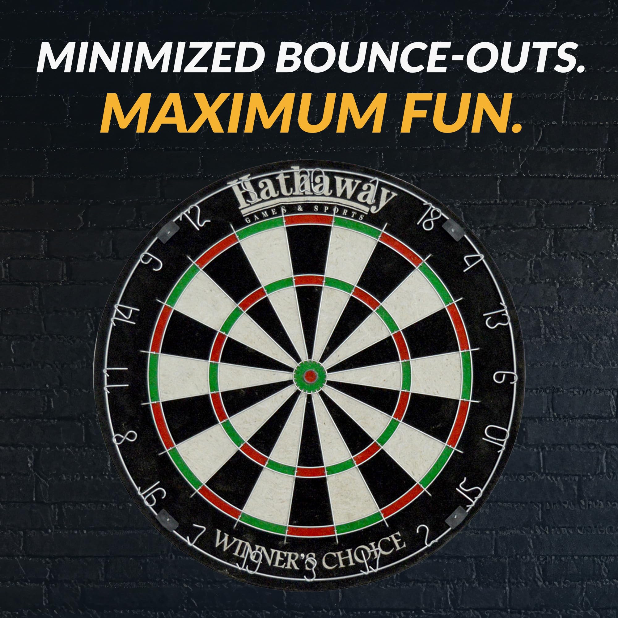 Hathaway Winners Choice 18'' Sisal Fiber Bristle Dartboard