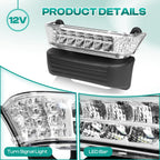 Drive-Up Club Car Precedent Led Head Light With Bumper Replacement Or Upgrade For 2004-Up Electric Golf Carts