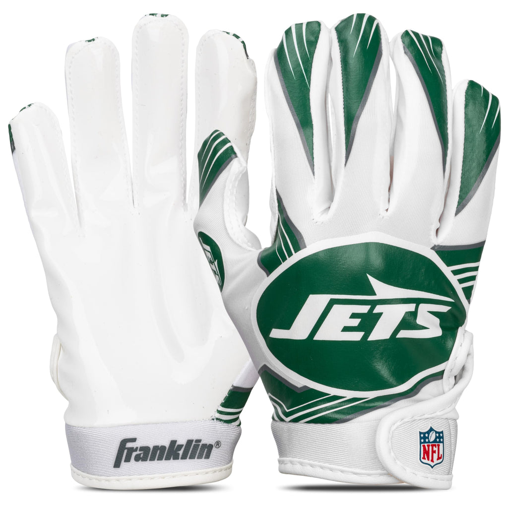 Franklin Sports New York Jets Youth Nfl Football Receiver Gloves - Official Nfl Team Logos - Kids Football Gear + Accessories -