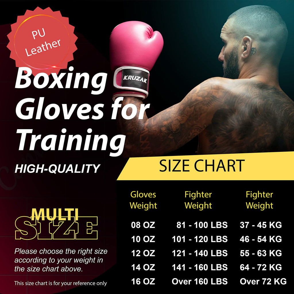 Kruzak Plain Focus Mitts And Boxing Gloves Set For Kickboxing And Muay Thai Mma Training - Fitness Kit With Punching Pads For Ma