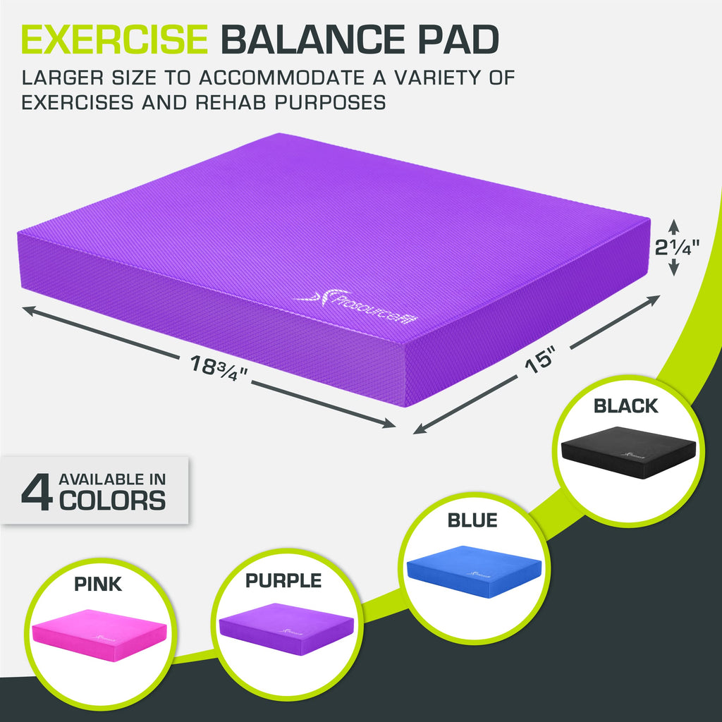 Prosourcefit Exercise Balance Pad, Non-Slip Cushioned Foam Mat & Knee Pad For Fitness And Stability Training, Yoga, Physical The