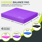 Prosourcefit Exercise Balance Pad, Non-Slip Cushioned Foam Mat & Knee Pad For Fitness And Stability Training, Yoga, Physical The