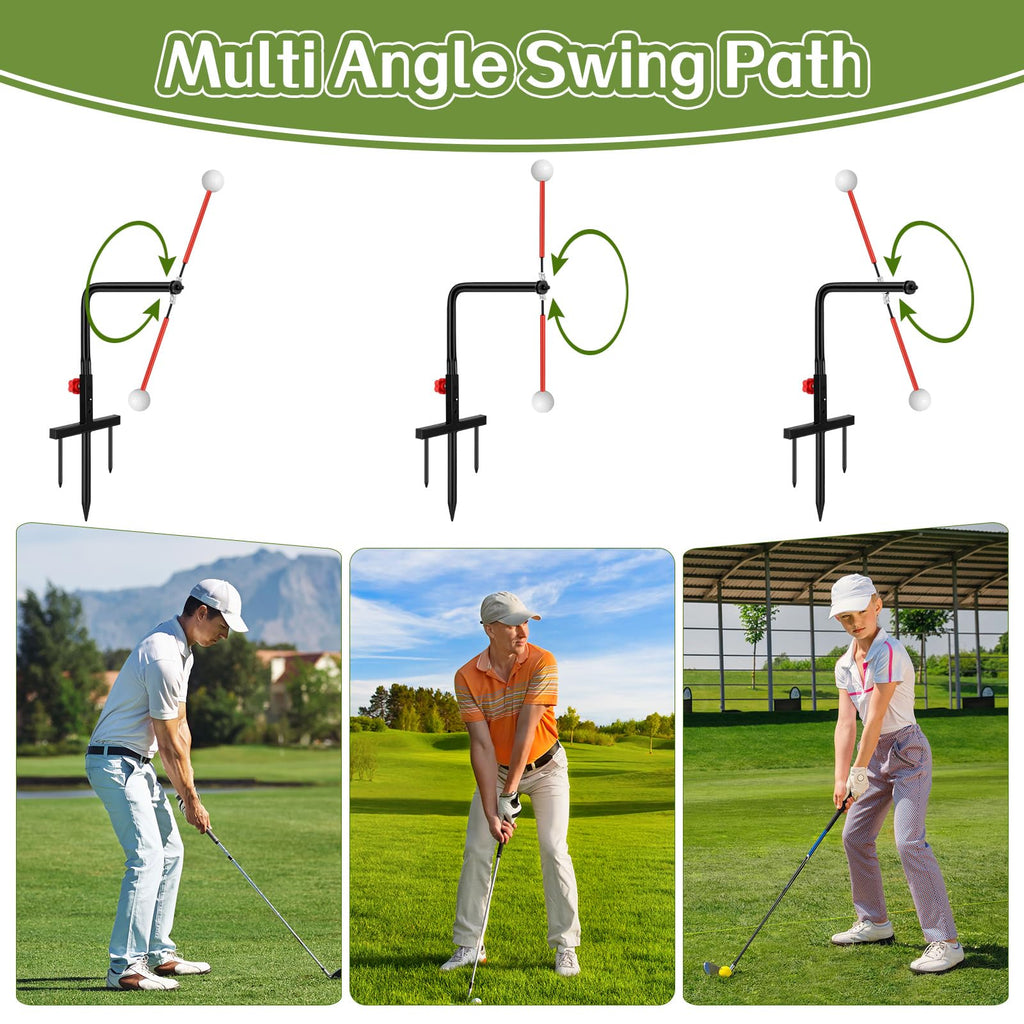 Poen Golf Swing Trainer Training Durable Iron Golf Practice Swing Groover With 3 Height Indoor Golf Practice Simulator Accessori