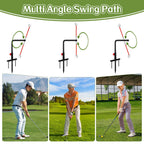 Poen Golf Swing Trainer Training Durable Iron Golf Practice Swing Groover With 3 Height Indoor Golf Practice Simulator Accessori