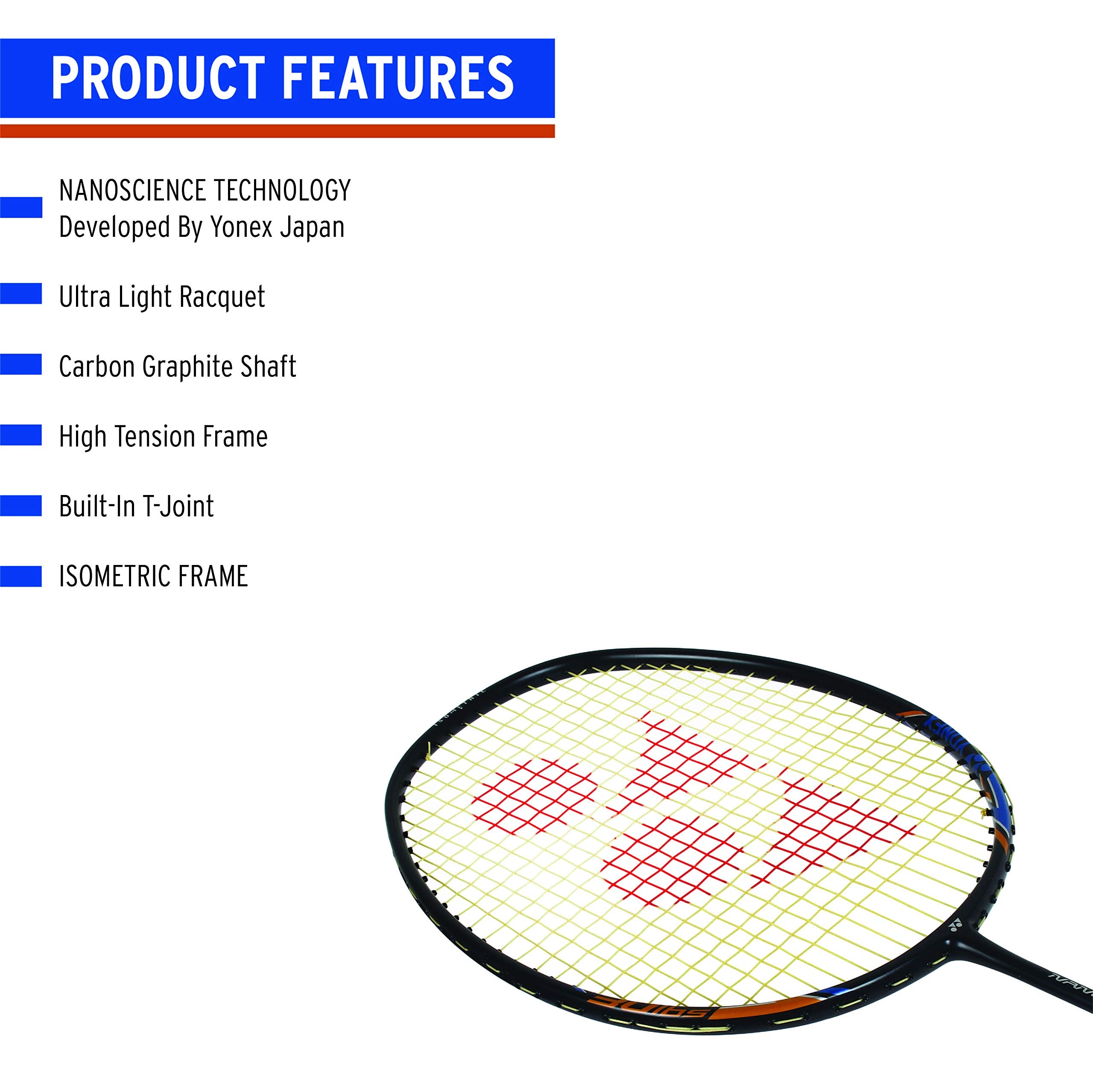 Yonex Nanoray Light 18I Graphite Badminton Racquet (Black)