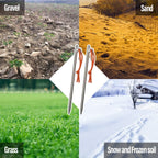 Tito Titanium Tent Pegs Stakes Lightweight Snowfield Grassland Heavy Duty Tent Nails For Outdoor Camping Hiking And Plant Suppor
