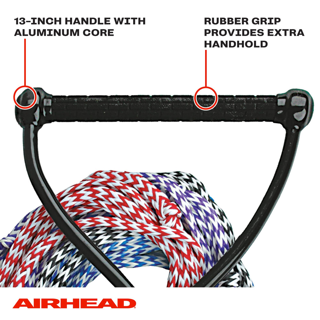 Airhead Water Ski Rope, 4 Section For Water Skis, Wakeboards And Kneeboards,Black