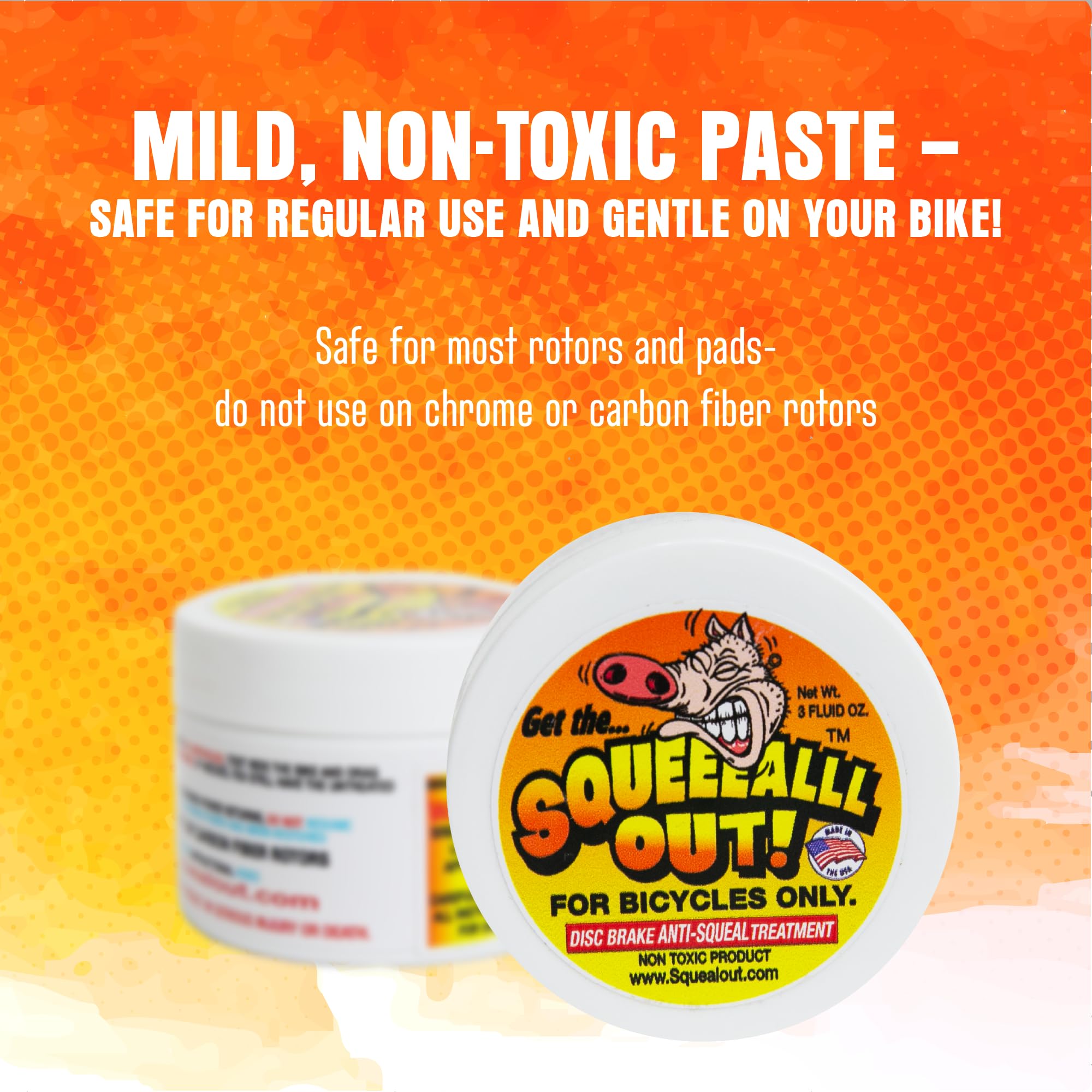 Squeal Out Anti-Squeal Disc Brake Paste: 3Oz Jar