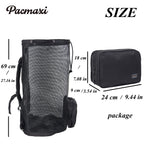 Pacmaxi Scuba Diving Bag, Oversized Mesh Scuba Diving Backpack For Snorkeling Gear & Equipment, Holds Mask, Fins, Snorkel (Black