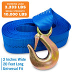 Boat Trailer Winch Strap With Hook Bow Boat Winch Strap Replacement For Hand Crank Trailer Heavy Duty Winch Strap With Hook Towi
