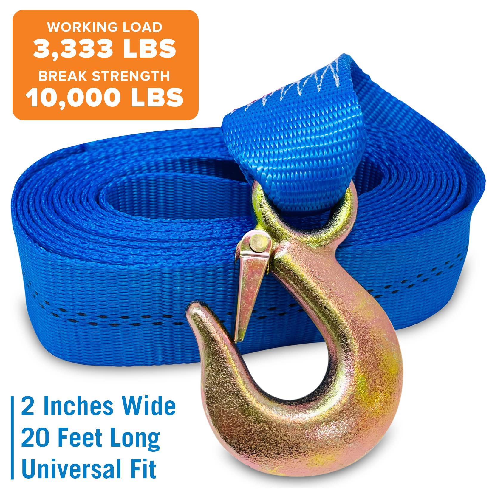 Boat Trailer Winch Strap With Hook Bow Boat Winch Strap Replacement For Hand Crank Trailer Heavy Duty Winch Strap With Hook Towi